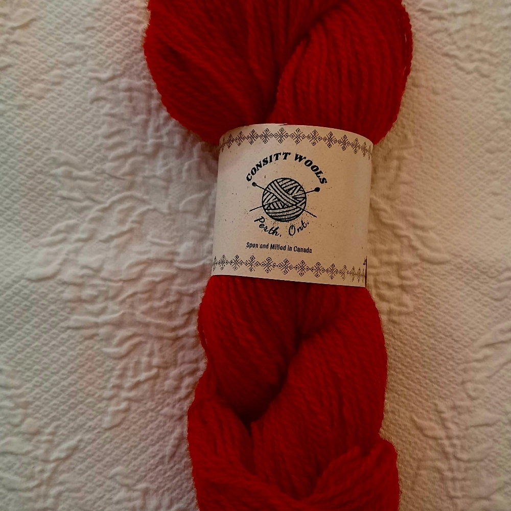 CONSITT WOOLS 2ply Lt Worsted 100% WOOL Spun Dyed Milled in CANADA Iconic Colors